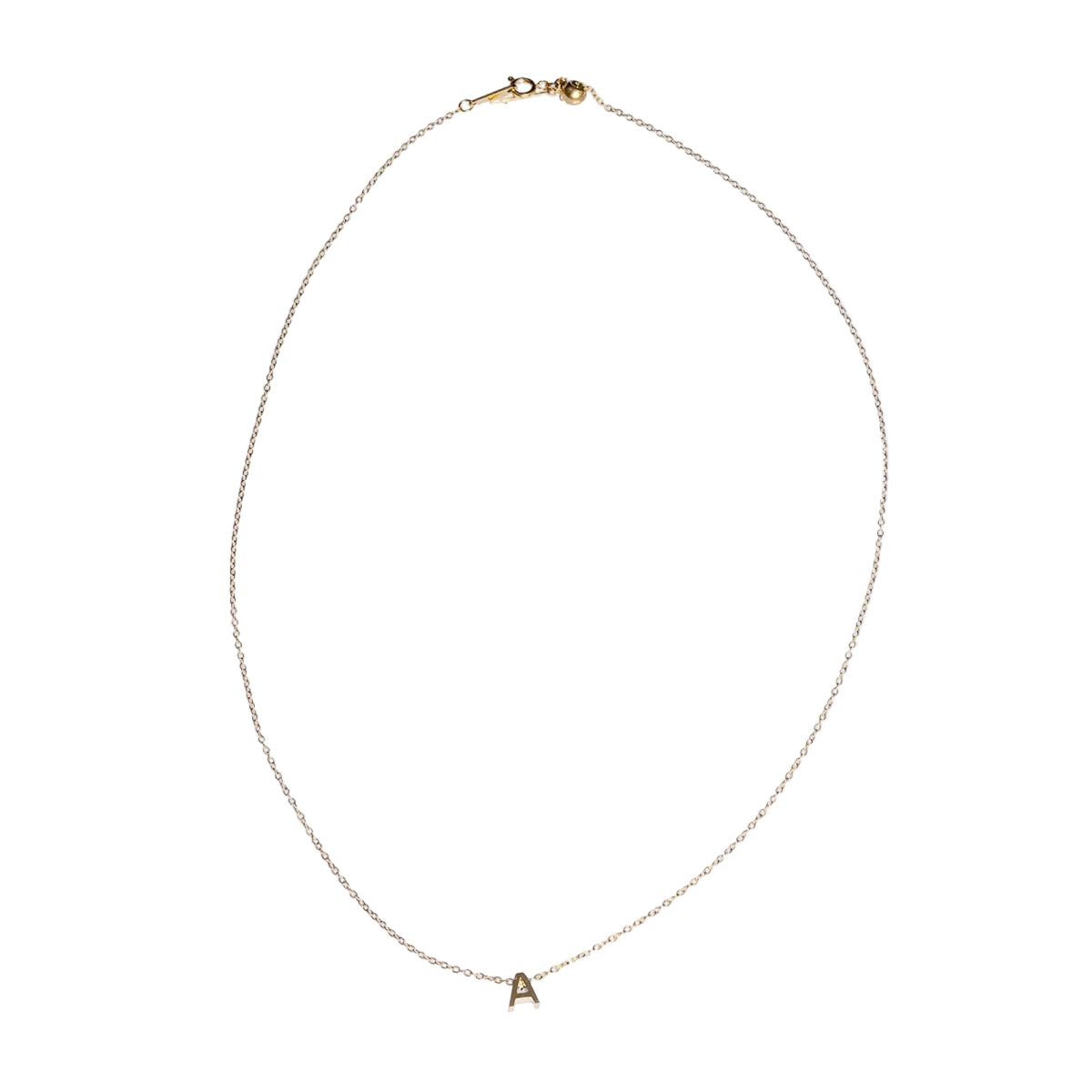 Initial necklace, personalised jewellery, gold plated stainless steel necklace. Waterproof jewellery, dainty style