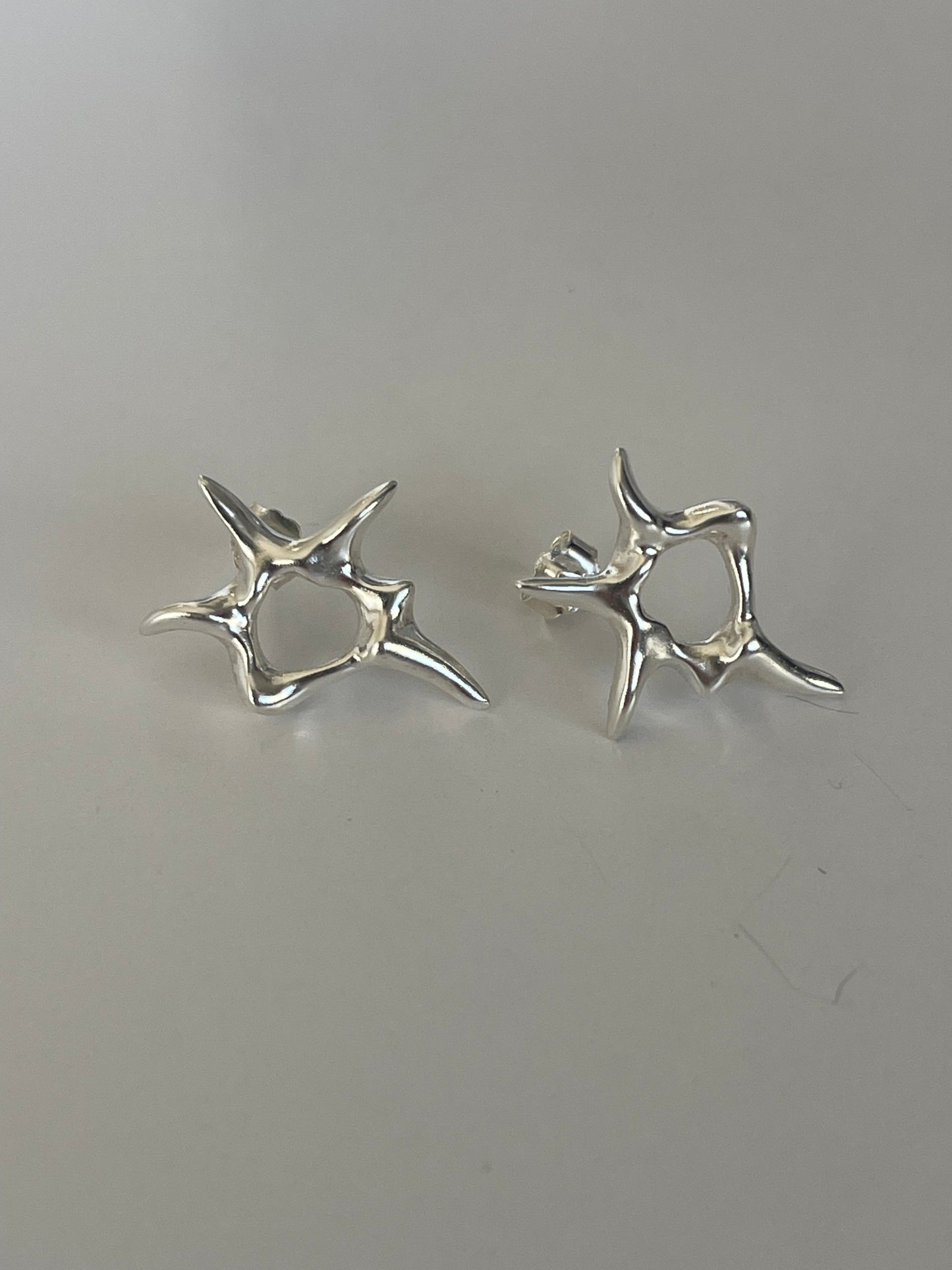 Cluster earrings silver
