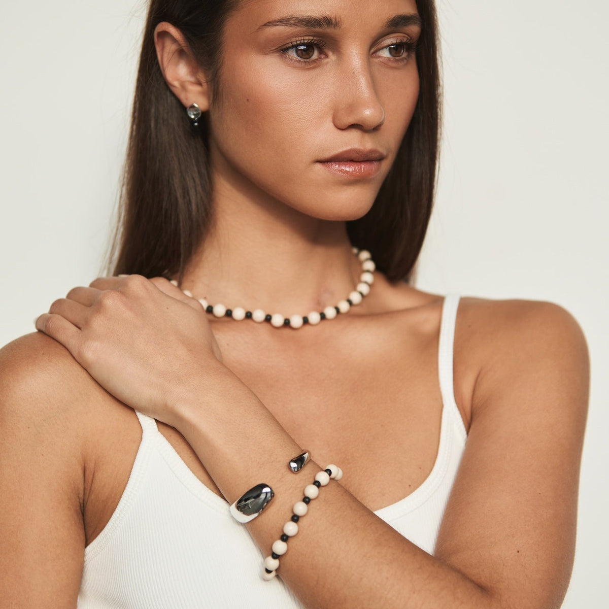 Bone and Onyx Beads