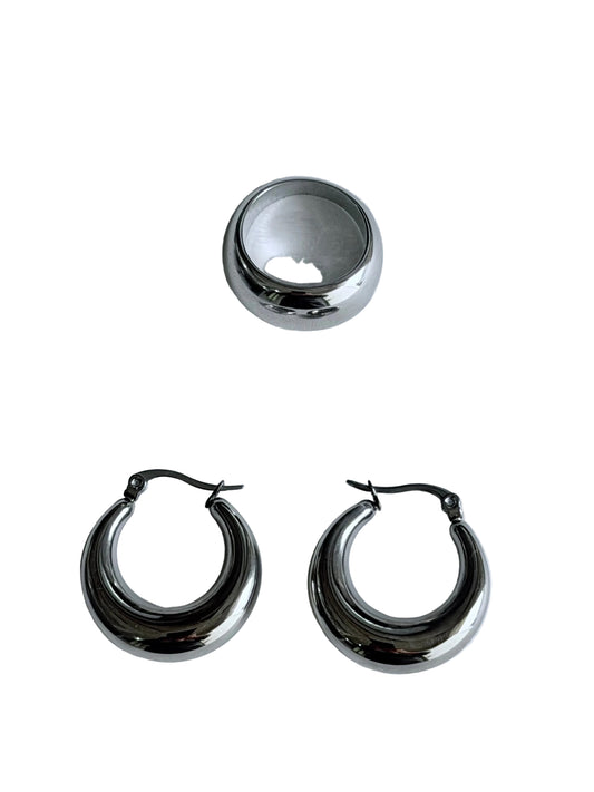 Nina Hoops silver