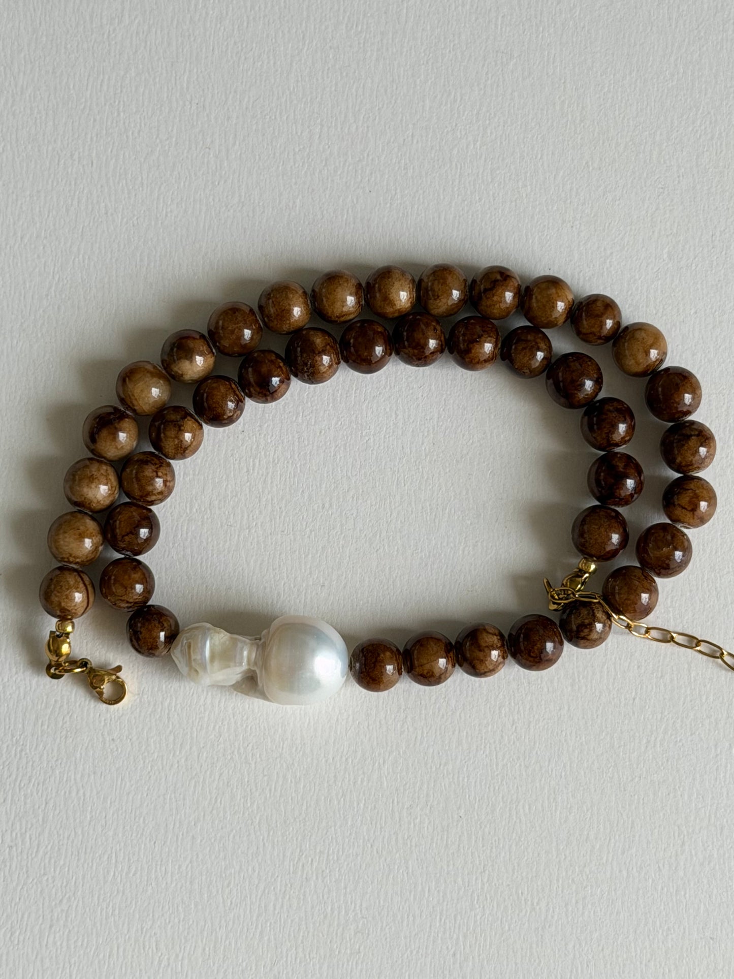 Coco beads with pearl
