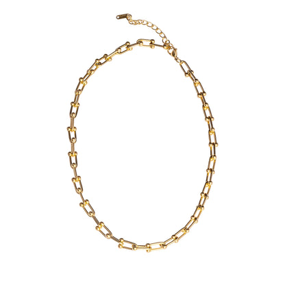 Connection necklace made from stainless steel , chunky chain links, waterproof jewellery