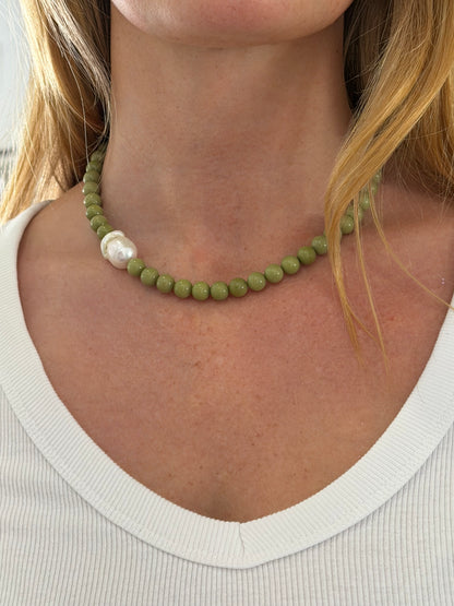 Florentine beads with pearl