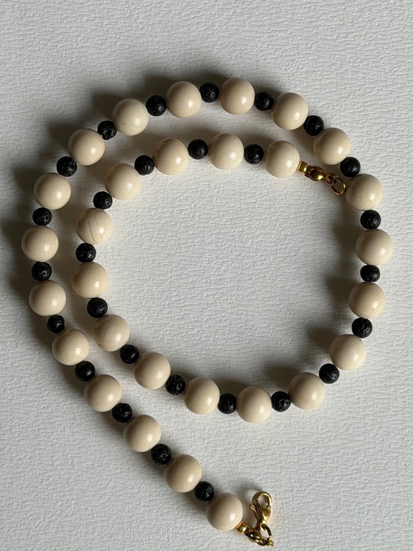 Bone and onyx beads