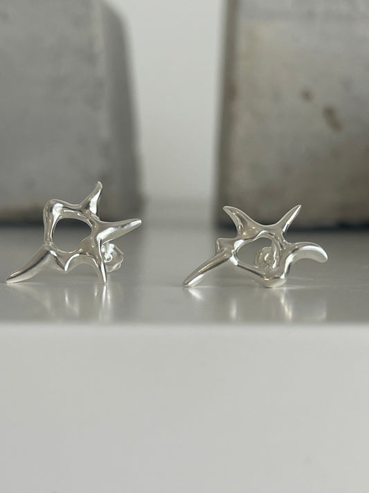 Cluster earrings silver