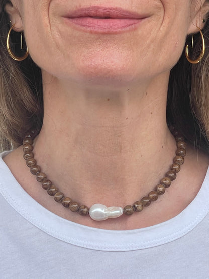 Coco beads with pearl