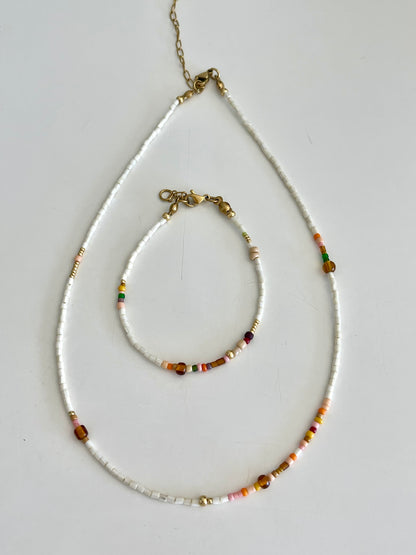Luna beads coastal vibes. Hand crated by The Loop Store each piece is unique